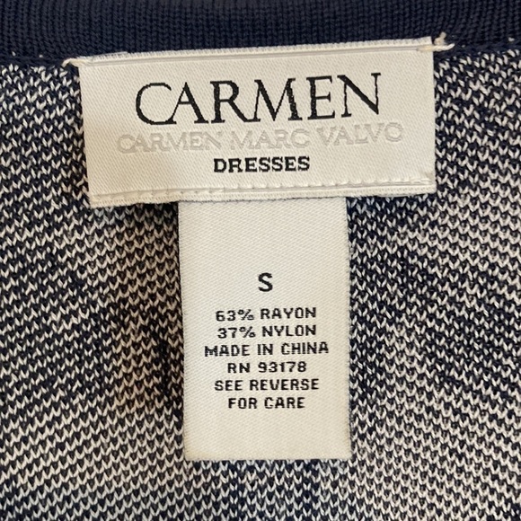 Carmen Marc Valvo Knitstretch Dress Size S - Picture 10 of 10